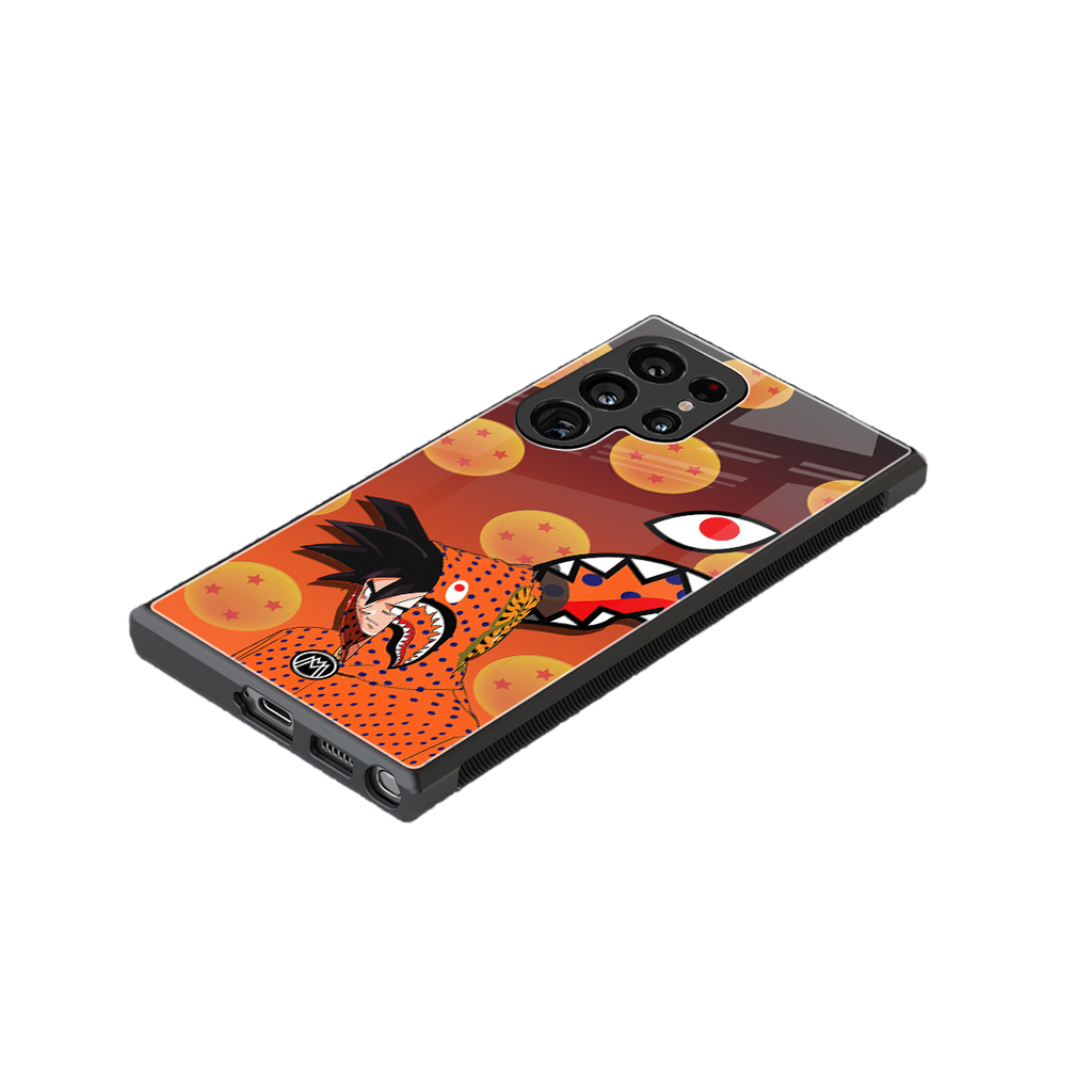 goku back phone cover | glass case for samsung galaxy s24 ultra