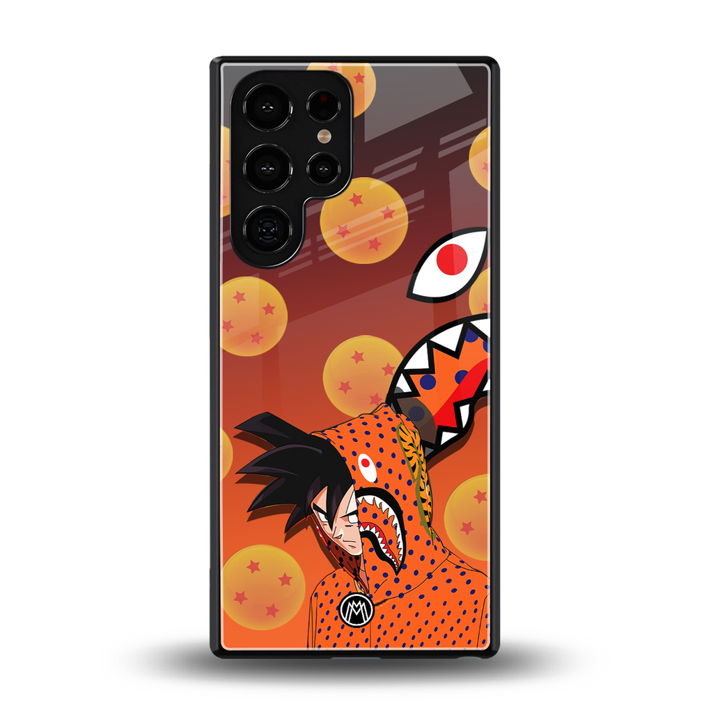 goku back phone cover | glass case for samsung galaxy s25 ultra