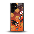 goku back phone cover | glass case for samsung galaxy s25 ultra