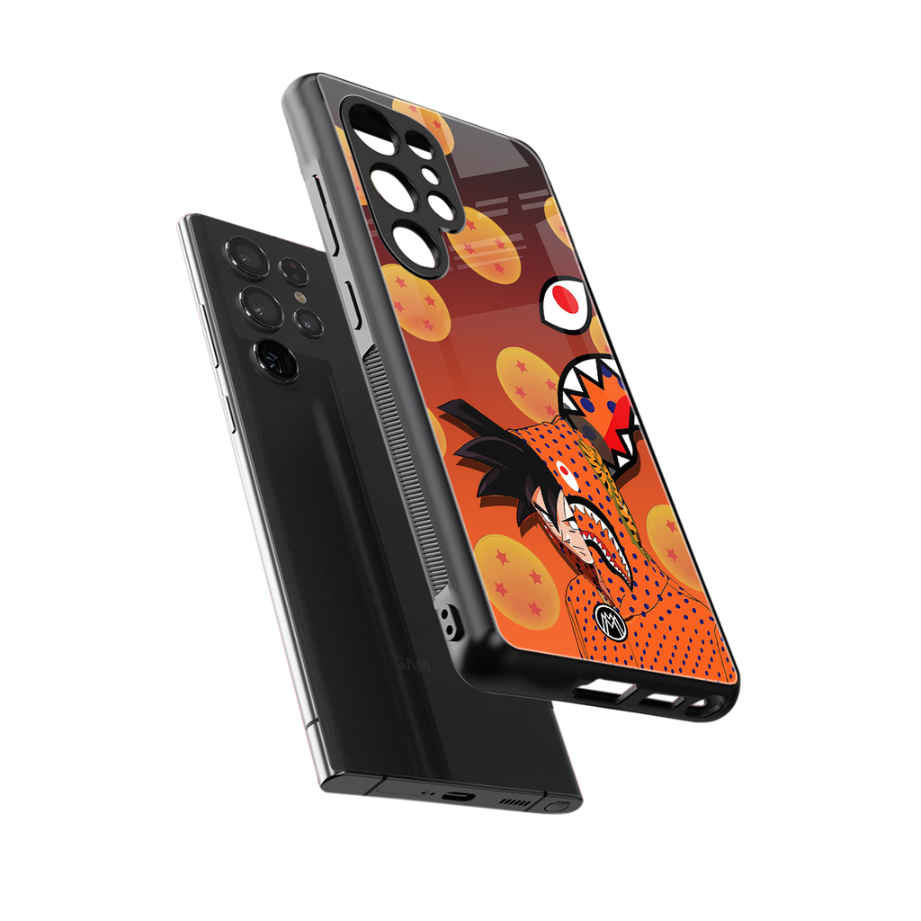 goku back phone cover | glass case for samsung galaxy s25 ultra
