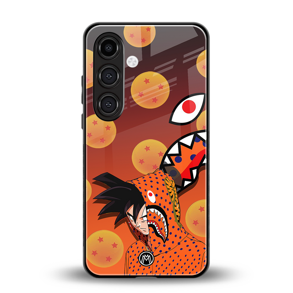 goku back phone cover | glass case for samsung galaxy s23 plus