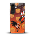 goku back phone cover | glass case for samsung galaxy s24 fe