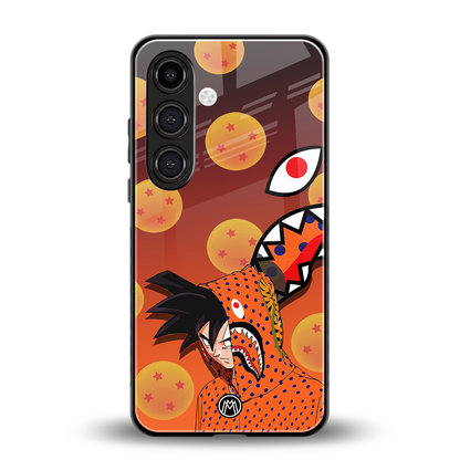 goku back phone cover | glass case for samsung galaxy s24 fe