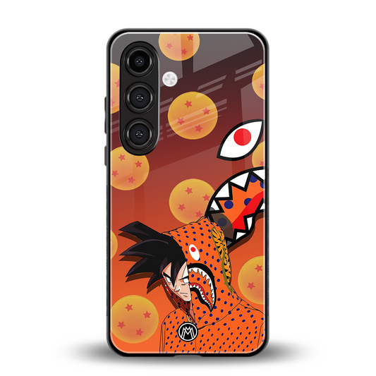 goku back phone cover | glass case for samsung galaxy s24 fe