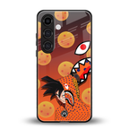 goku back phone cover | glass case for samsung galaxy s25