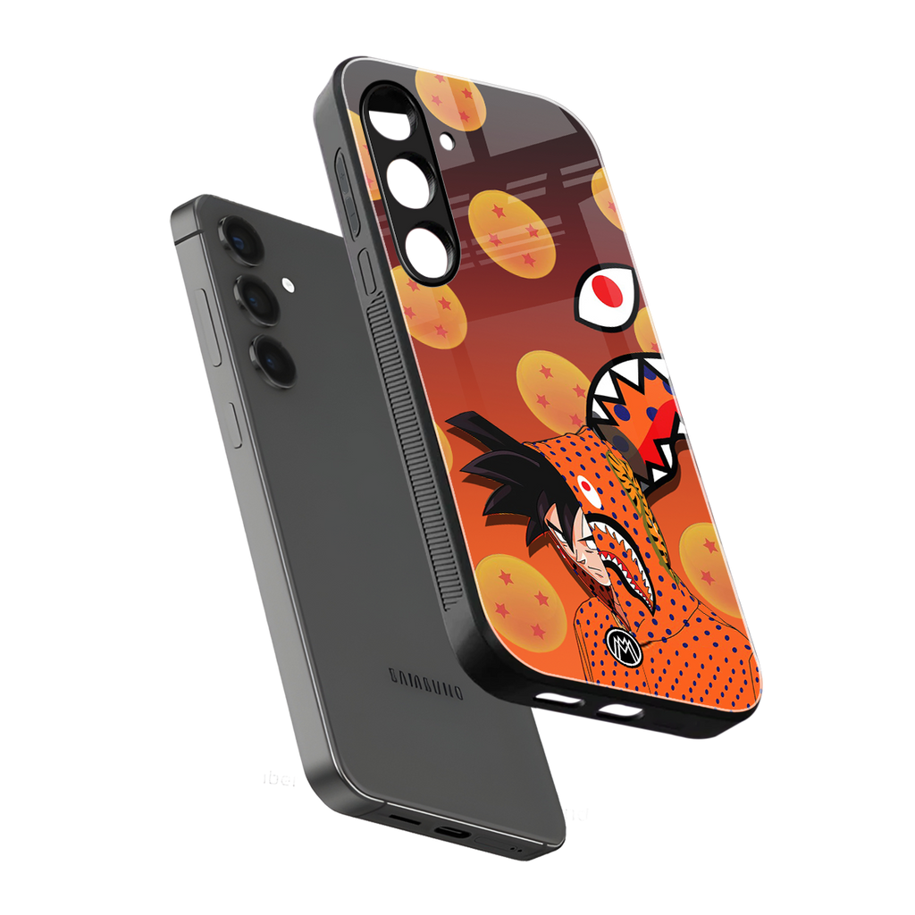 goku back phone cover | glass case for samsung galaxy s25 plus