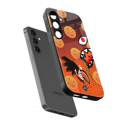 goku back phone cover | glass case for samsung galaxy s24 fe