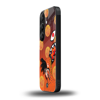 goku back phone cover | glass case for samsung galaxy s24 fe