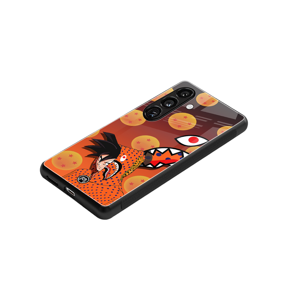goku back phone cover | glass case for samsung galaxy s24