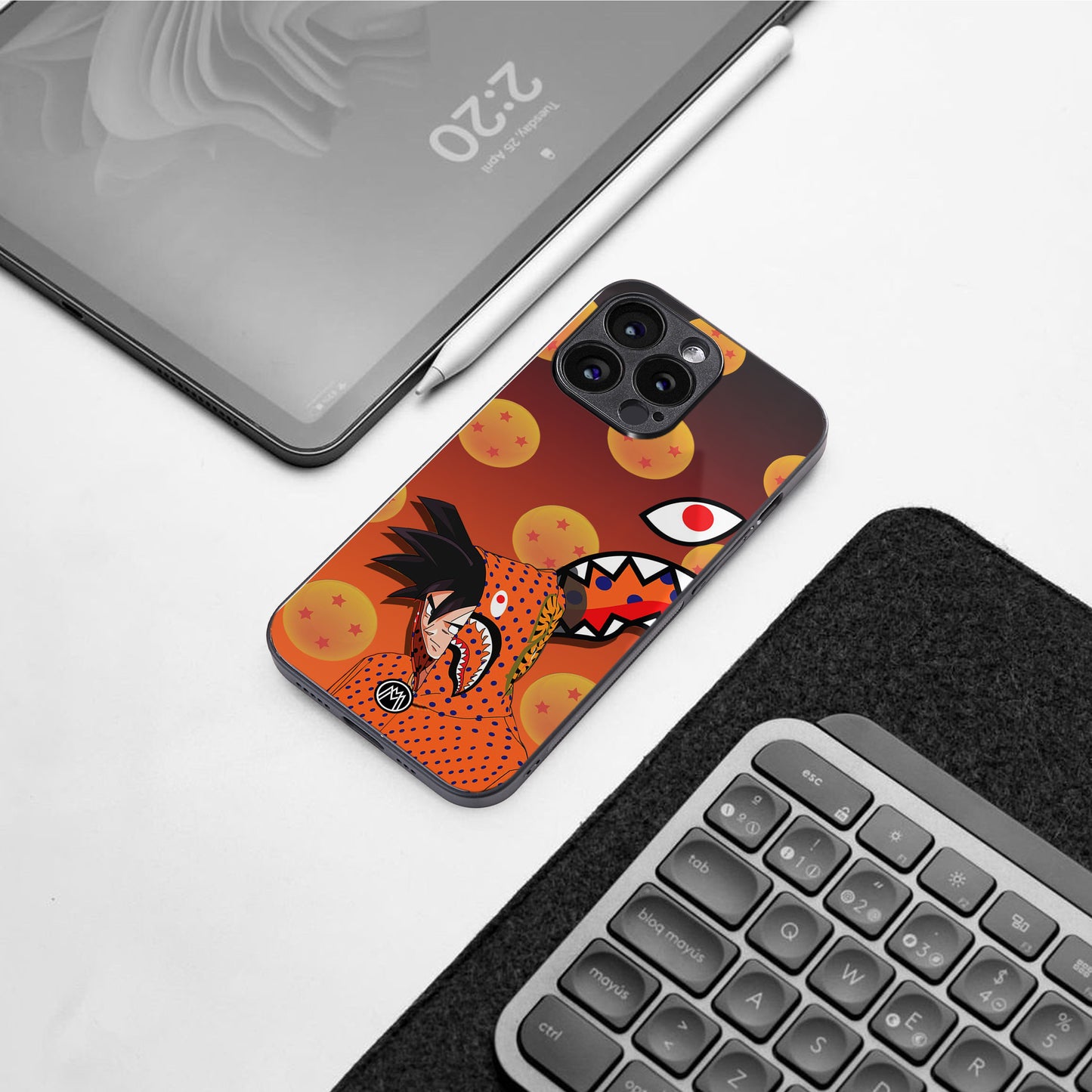 goku back phone cover | glass case for google pixel 8 pro