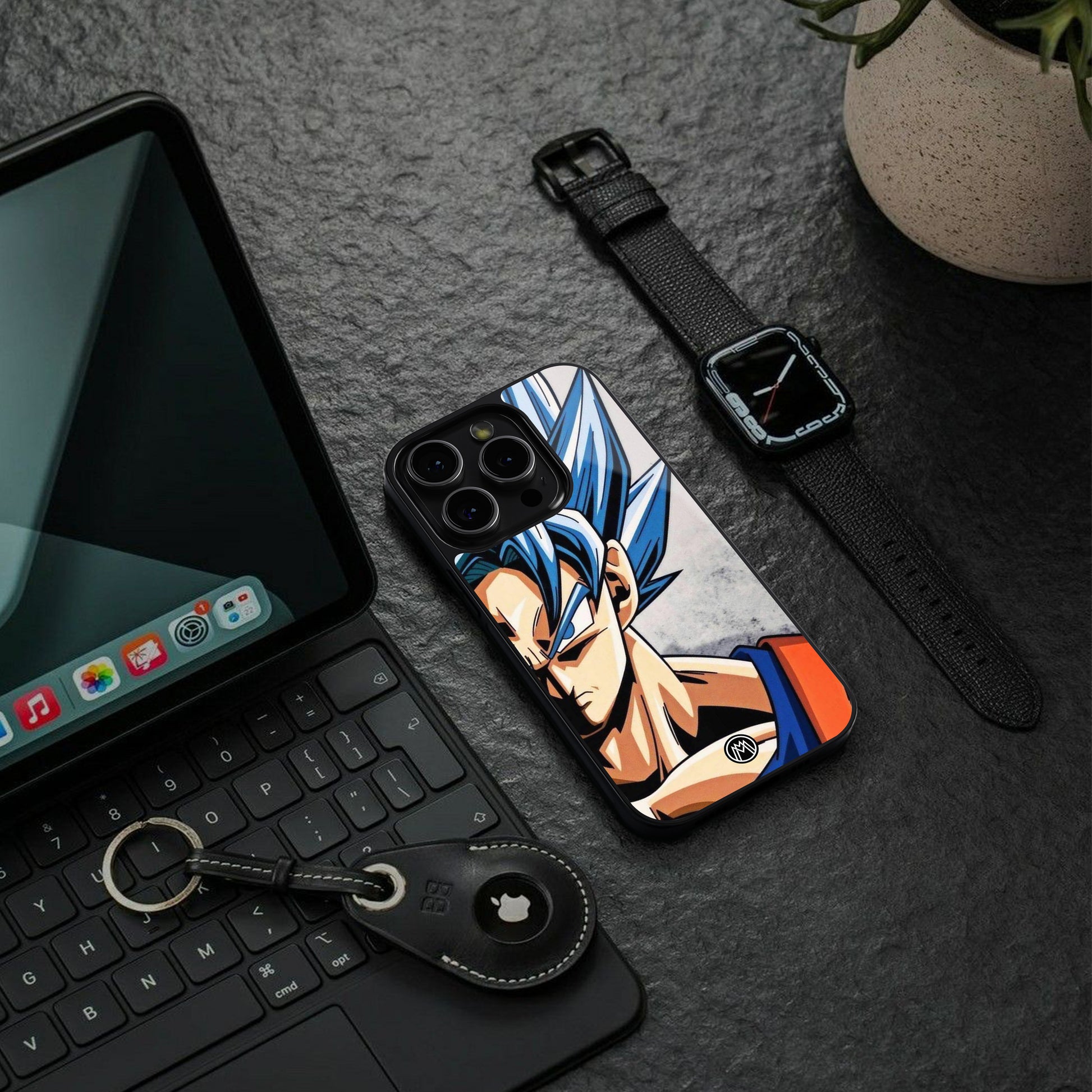 goku dragon ball z anime back phone cover | glass case for iphone 16 pro max