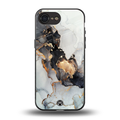 gold black silver liquid marble back phone cover | glass case for iphone 16e