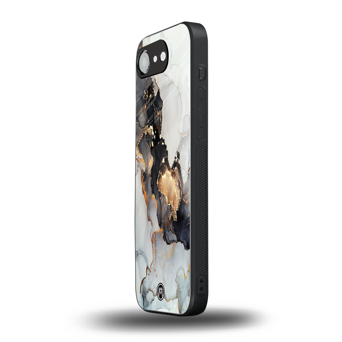 gold black silver liquid marble back phone cover | glass case for iphone 16e