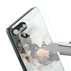 gold black silver liquid marble back phone cover | glass case for iphone 16e
