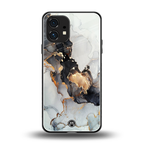 gold black silver liquid marble back phone cover | glass case for nothing phone 1