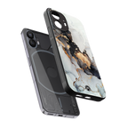 gold black silver liquid marble back phone cover | glass case for nothing phone 2