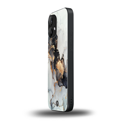 gold black silver liquid marble back phone cover | glass case for nothing phone 2