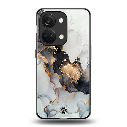 gold black silver liquid marble back phone cover | glass case for oneplus nord 3