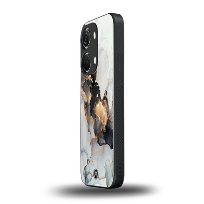 gold black silver liquid marble back phone cover | glass case for oneplus nord 3