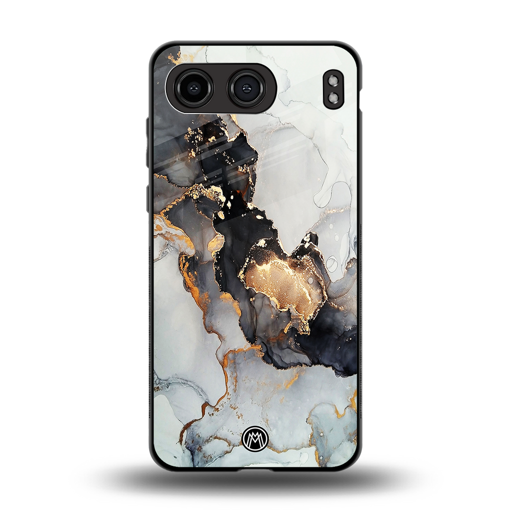 gold black silver liquid marble back phone cover | glass case for oneplus nord 4
