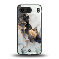 gold black silver liquid marble back phone cover | glass case for oneplus nord 4