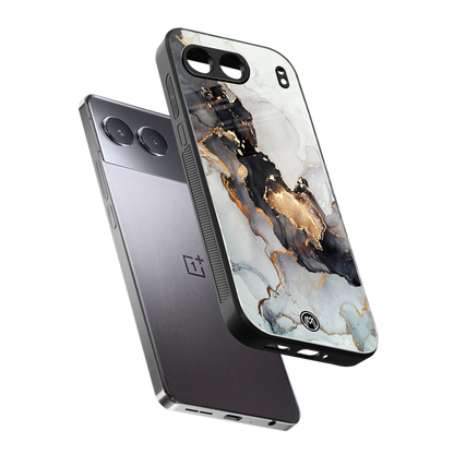 gold black silver liquid marble back phone cover | glass case for oneplus nord 4