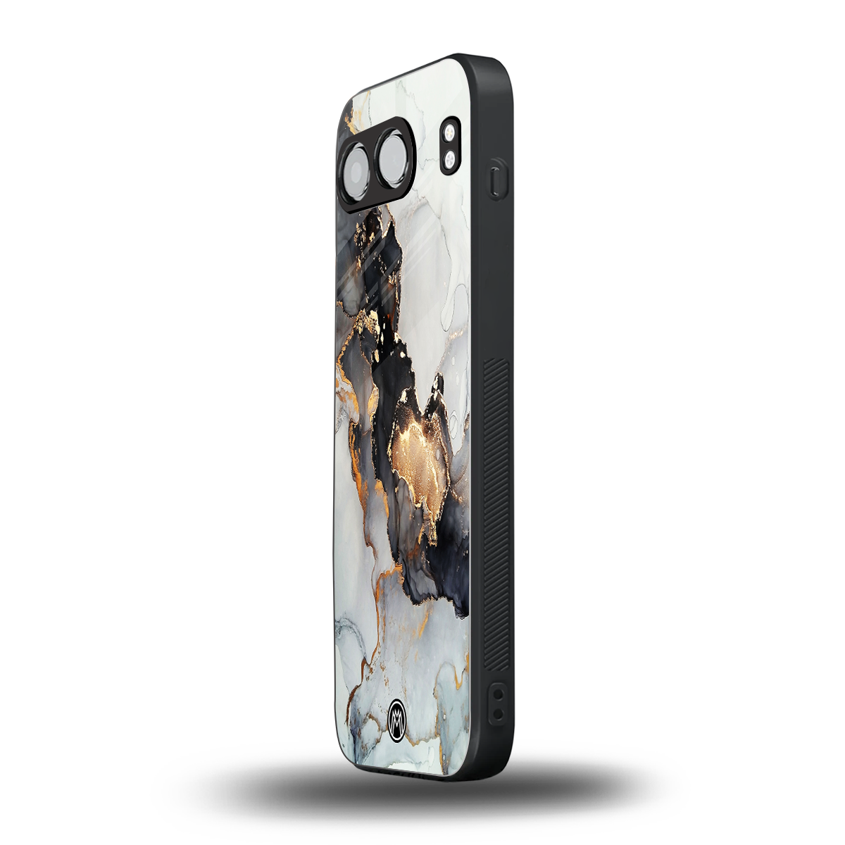 gold black silver liquid marble back phone cover | glass case for oneplus nord 4
