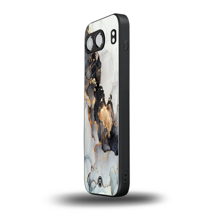 gold black silver liquid marble back phone cover | glass case for oneplus nord 4