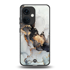 gold black silver liquid marble back phone cover | glass case for oneplus nord ce 3