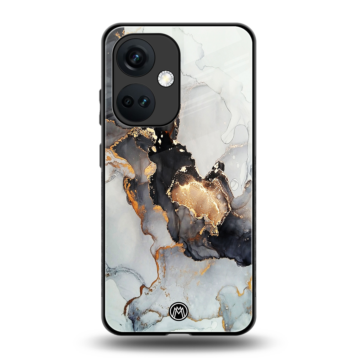 gold black silver liquid marble back phone cover | glass case for oneplus nord ce 3