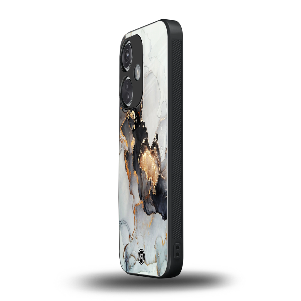 gold black silver liquid marble back phone cover | glass case for oneplus nord ce 3