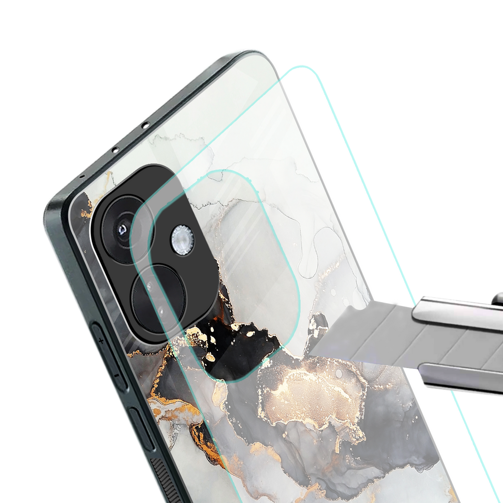 gold black silver liquid marble back phone cover | glass case for oneplus nord ce 3