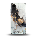 gold black silver liquid marble back phone cover | glass case for oneplus nord ce 4 lite