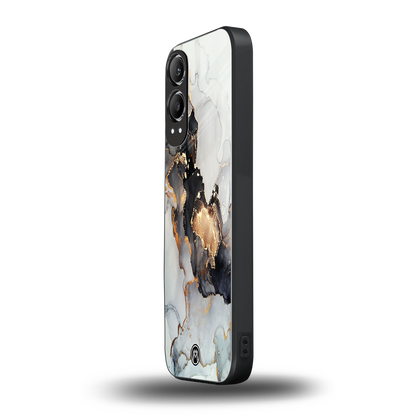 gold black silver liquid marble back phone cover | glass case for oneplus nord ce 4 lite