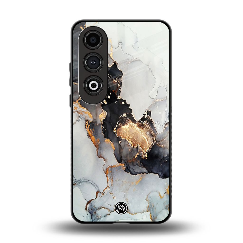 gold black silver liquid marble back phone cover | glass case for oneplus nord ce 4