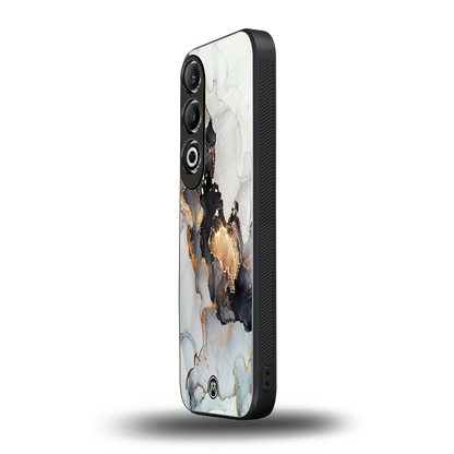 gold black silver liquid marble back phone cover | glass case for oneplus nord ce 4