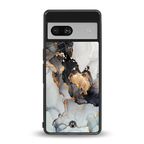 gold black silver liquid marble back phone cover | glass case for Google Pixel 7