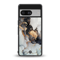 gold black silver liquid marble back phone cover | glass case for Google Pixel 8