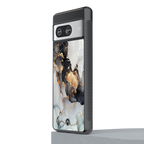 gold black silver liquid marble back phone cover | glass case for Google Pixel 8