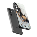 gold black silver liquid marble back phone cover | glass case for samsung galaxy s24 fe