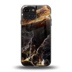 gold dust back phone cover | glass case for iphone 13 mini