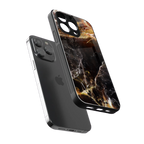gold dust back phone cover | glass case for iphone 13 pro max