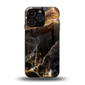 gold dust back phone cover | glass case for iphone 13 pro