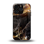 gold dust back phone cover | glass case for iphone 13 pro