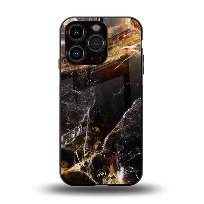 gold dust back phone cover | glass case for iphone 13 pro