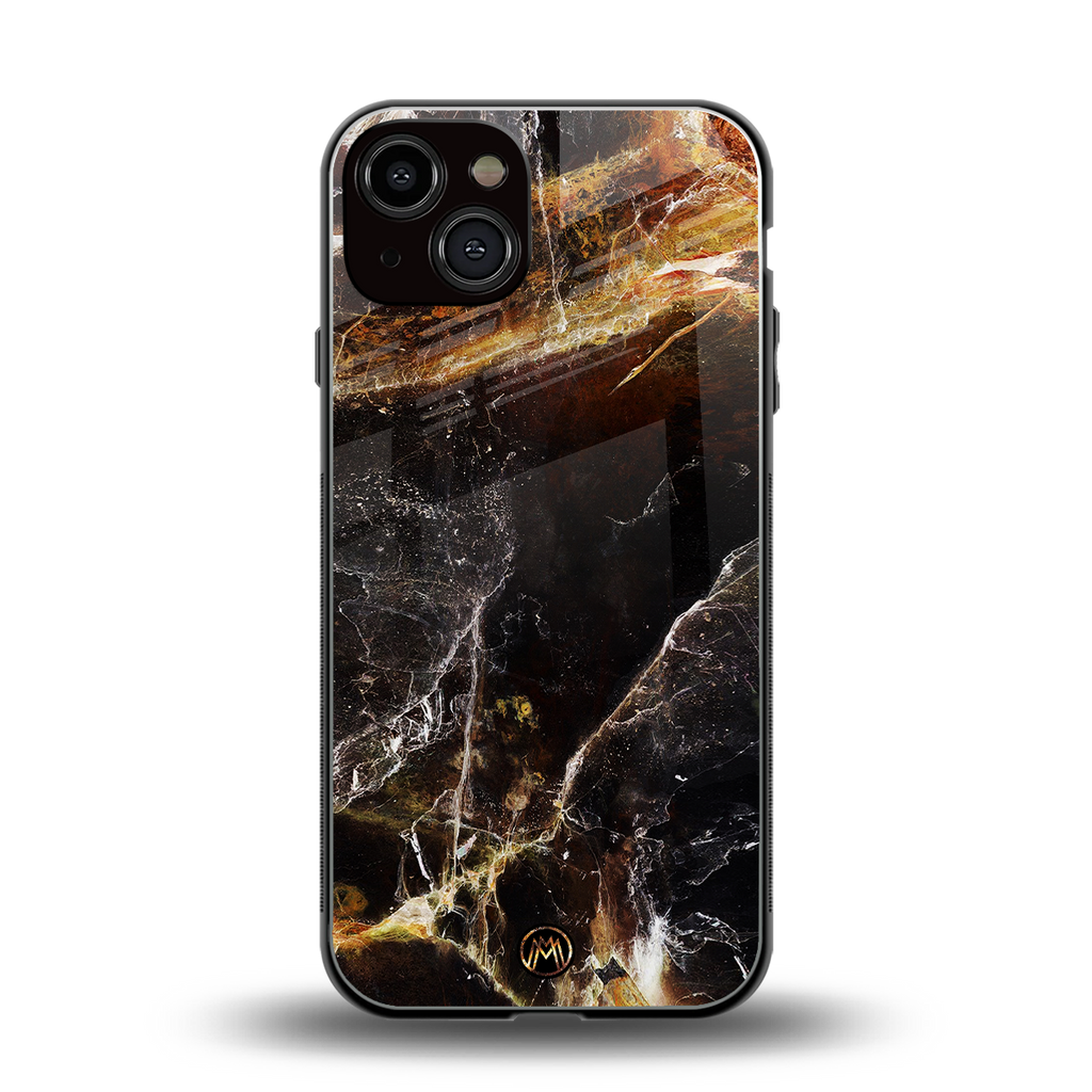 gold dust back phone cover | glass case for iphone 13