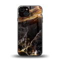 gold dust back phone cover | glass case for iphone 13