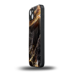 gold dust back phone cover | glass case for iphone 14 plus
