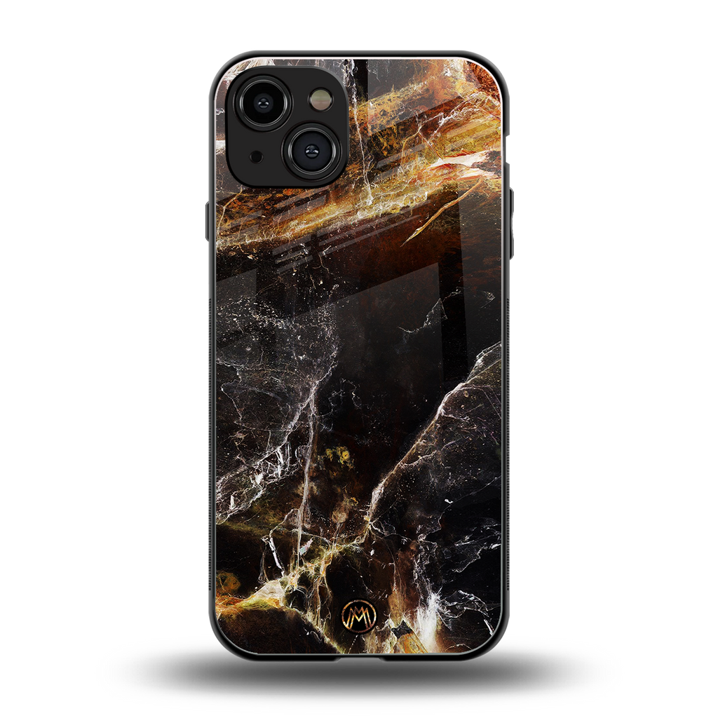 gold dust back phone cover | glass case for iphone 15