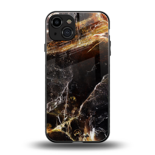gold dust back phone cover | glass case for iphone 15